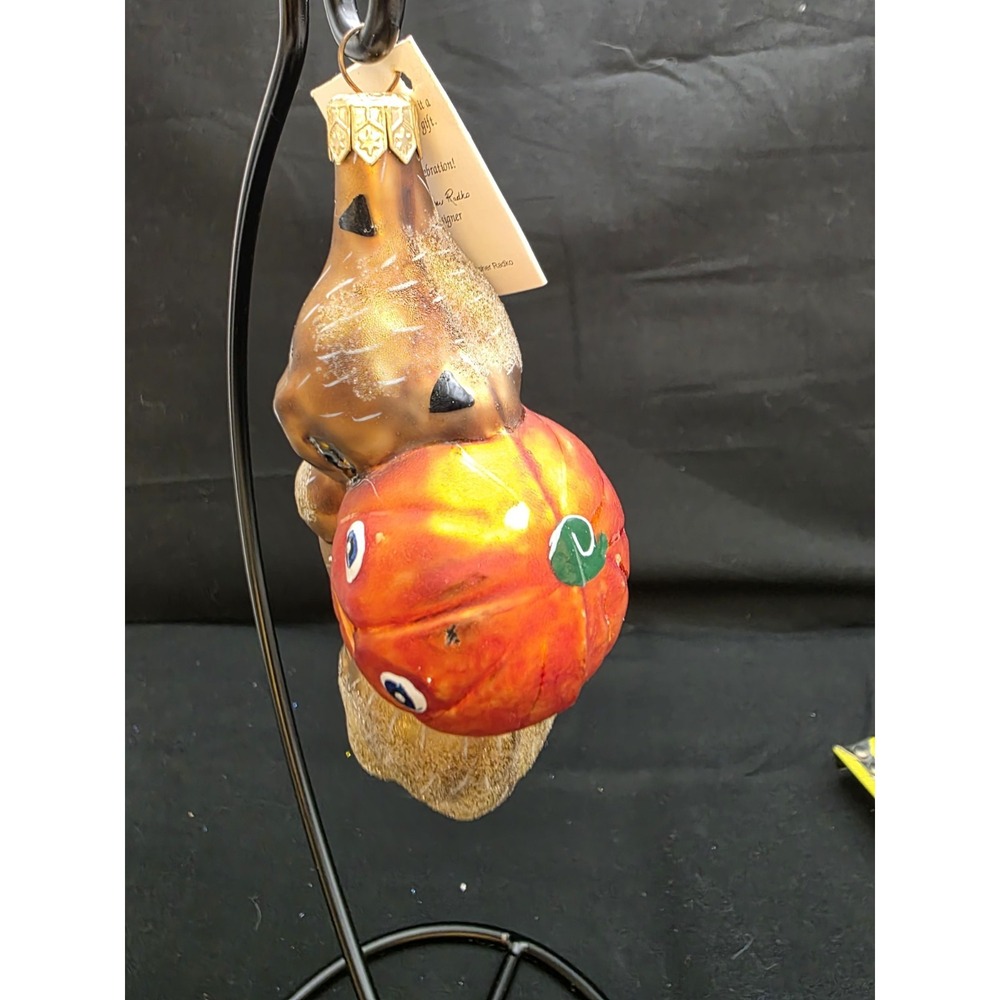 Christopher Radko Boo Boo Kitty 1995 Halloween Cat Pumpkin Ornament 4.5" Tag - Picture 5 of 14